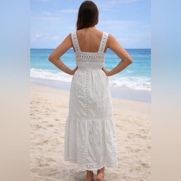 Rails White Embroidered Cotton Maxi Dress – Size XS - Picture 2 of 7